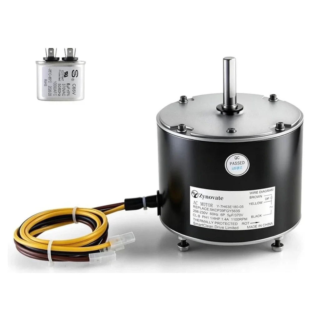 Zynovate Y-7H63E180-05 Condenser Fan Motor 1/4HP 208-230V GE Carrier New AC